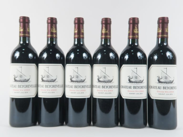 6 BOUTEILLES CHÂTEAU BEYCHEVELLE GCC ST JULIEN - 2003 - CBO