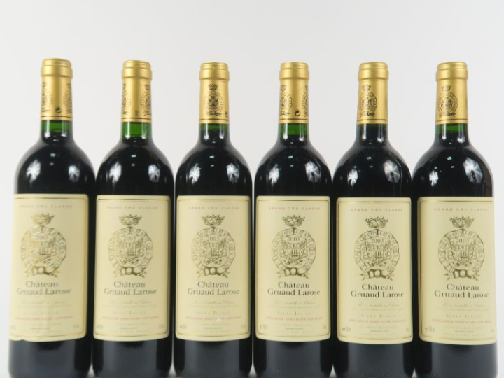 6 BOUTEILLE CHÂTEAU GRUAUD LAROSE GCC ST JULIEN - 2003 - CBO