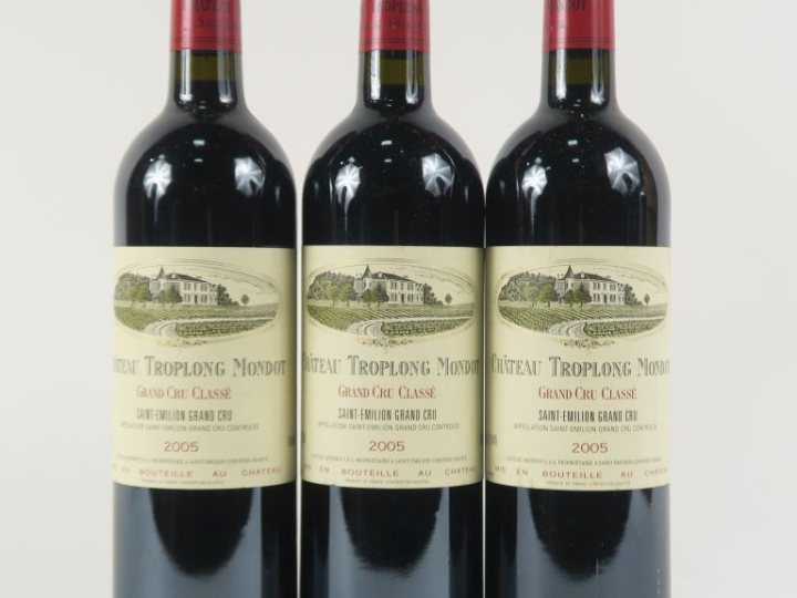3 BOUTEILLES CHÂTEAU TROPLONG MONDOT GCC ST EMILION - 2005