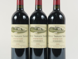 Vente aux enchères 3 BOUTEILLES CHÂTEAU TROPLONG MONDOT GCC ST EMILION - 2005