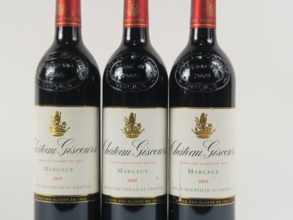 Vente aux enchères 3 BOUTEILLES CHÂTEAU GISCOURS GCC MARGAUX - 2005 - 1 ELA