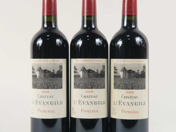 3 BOUTEILLES CHÂTEAU L'EVANGILE POMEROL - 2006
