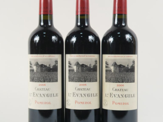 Vente aux enchères 3 BOUTEILLES CHÂTEAU L'EVANGILE POMEROL - 2006