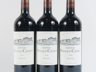 Vente aux enchères 3 BOUTEILLES CHÂTEAU PONTET CANET GCC PAUILLAC - 2006