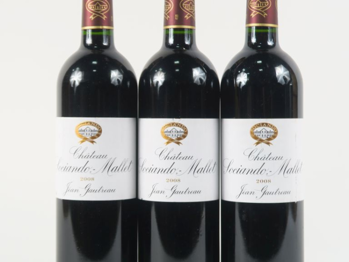 3 BOUTEILLES CHÂTEAU SOCIANDO MALLET HAUT MÉDOC - 2008