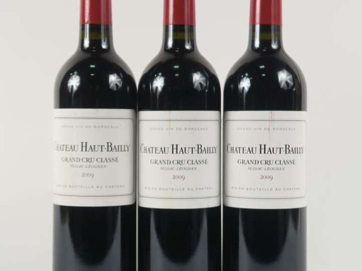 3 BOUTEILLES CHÂTEAU HAUT BAILLY GCC GRAVES - 2009