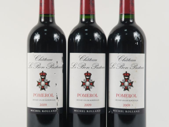 3 BOUTEILLES CHÂTEAU LE BON PASTEUR POMEROL - 2009 - 1 ELD