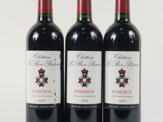 Vente aux enchères 3 BOUTEILLES CHÂTEAU LE BON PASTEUR POMEROL - 2009 - 1 ELD