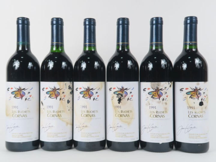 6 BOUTEILLES CORNAS 'LES RUCHETS' JEAN LUC COLOMBO - 1991 - CBO - BG/1