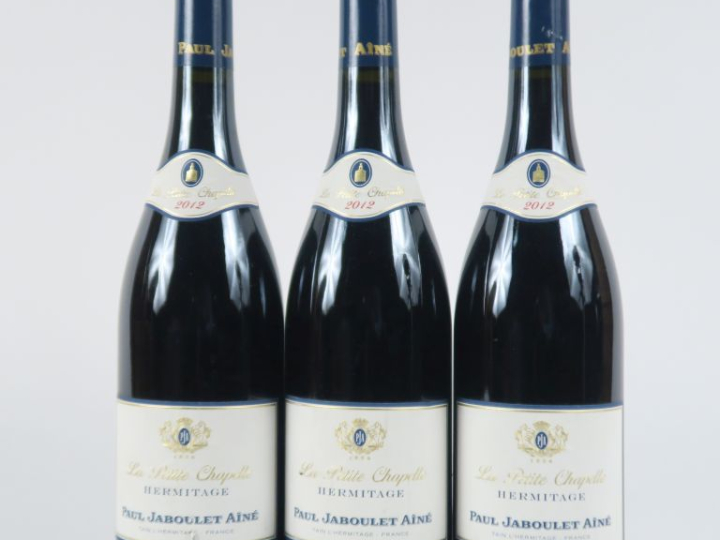 3 BOUTEILLES HERMITAGE 'LA PETITE CHAPELLE' PAUL JABOULET AINÉ - 2012 