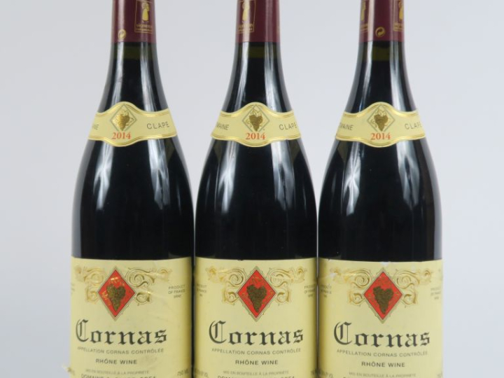 3 BOUTEILLES CORNAS DOMAINE AUGUSTE CLAPE - 2014 - 1 ETLA
