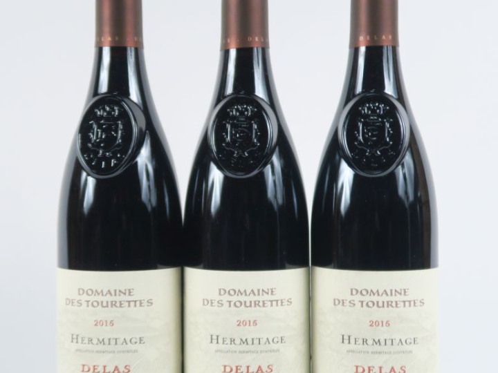 3 BOUTEILLES HERMITAGE 'DOMAINE DES TOURETTES' DELAS - 2016