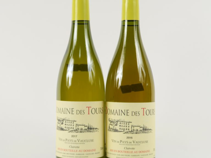 2 BOUTEILLES DOMAINE DES TOURS EMMANUEL REYNAUD - 1 de 2016/1 de 2017