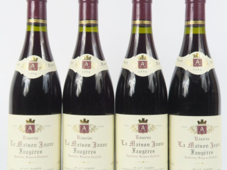 Vente aux enchères 4 BOUTEILLES DOMAINE ALQUIER 'LA MAISON JAUNE' RÉSERVE FAUGÈRES - 1992