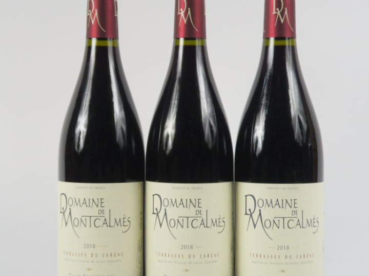 3 BOUTEILLES DOMAINE DE MONTCALMÈS TERRASSES DU LARZAC - 2018