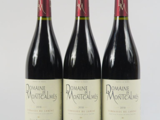 Vente aux enchères 3 BOUTEILLES DOMAINE DE MONTCALMÈS TERRASSES DU LARZAC - 2018