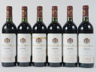 Vente aux enchères 6 BOUTEILLES CHÂTEAU MONTUS 'CUVÉE PRESTIGE' MADIRAN - 1985 - 2 BG/4 L
