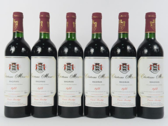 Vente aux enchères 6 BOUTEILLES CHÂTEAU MONTUS 'CUVÉE PRESTIGE' MADIRAN - 1988 - 5 BG/1 L