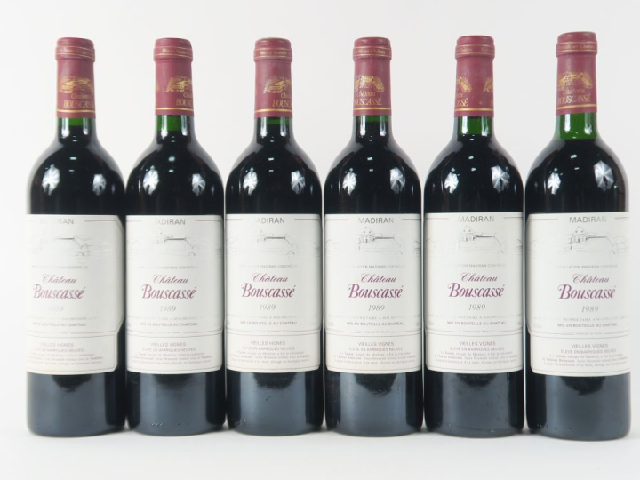 6 BOUTEILLES CHÂTEAU BOUSCASSÉ 'VIEILLES VIGNES' MADIRAN - 1989 - 1 LB