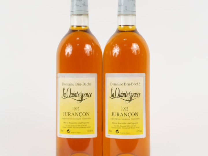 2 BOUTEILLES DOMAINE BRU BACHÉ 'LA QUINTESSENCE' JURANCON - 1992