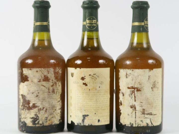3 BOUTEILLES VIN JAUNE D'ARBOIS ROLET PÈRE   FILS - 1 de 1985/2 de 198