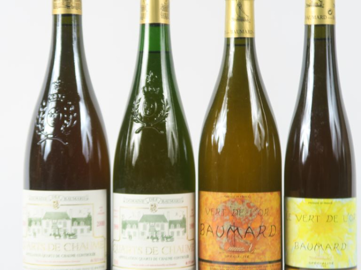 4 BOUTEILLES DOMAINE BAUMARD LOIRE : 2 QUARTS DE CHAUME (1989/2000) - 