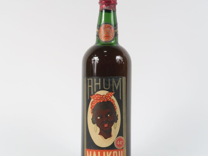 1 BOUTEILLE (1 L) RHUM VIEUX MALIKOU ETS G. ROVIGHI 44°- CIRCA 1930