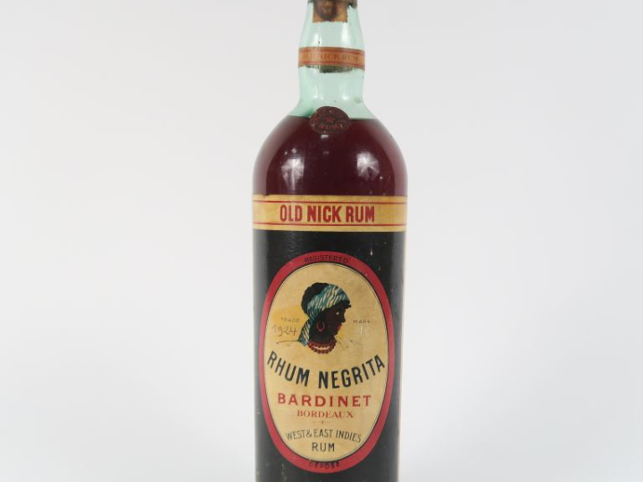 1 VIEILLE BOUTEILLE (1 L) RHUM NEGRITA 'OLD NICK RUM' - MILLÉSIME 1924