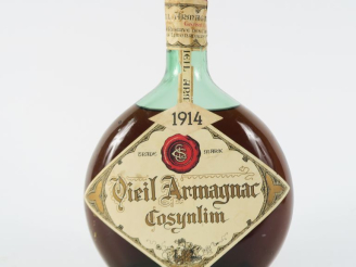 Vente aux enchères 1 BOUTEILLE VIEIL ARMAGNAC 'GRANDE RÉSERVE' COSYNLIN - 1914