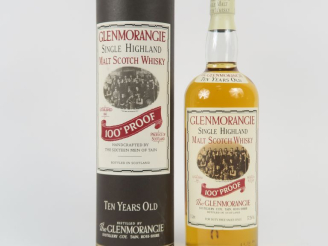 Vente aux enchères 1 BOUTEILLE (1 L) GLENMORANGIE '100 % PROOF' 10 ANS - COFFRET