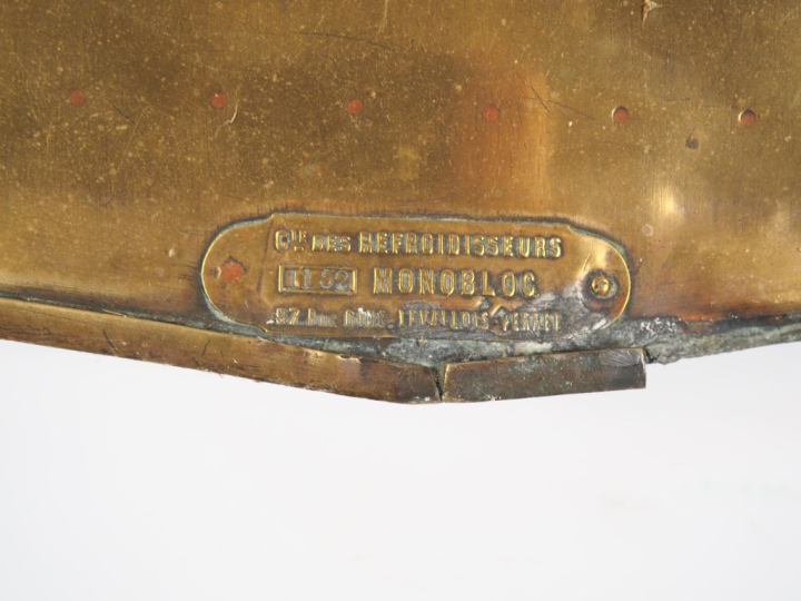 Radiateur automobile. Compagnie des refroidisseurs Monobloc n° 1152. D