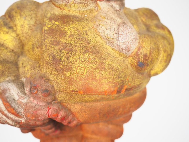 MICHELIN.  Deux sujets bibendums en caoutchouc . Signés. Dim.17 x 12 c