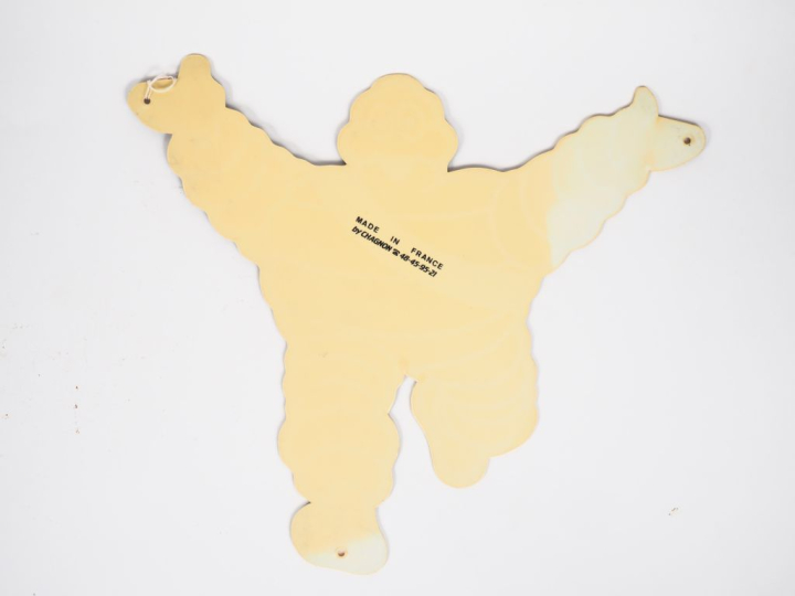 MICHELIN. Bibendum, plaque publicitaire en plastique rigide, circa 198