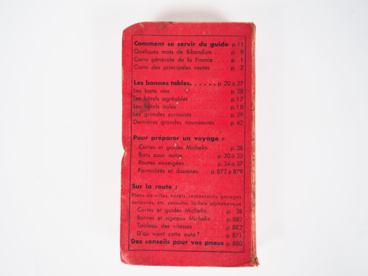 MICHELIN.  Guide rouge 1953. (accidents et frottements).