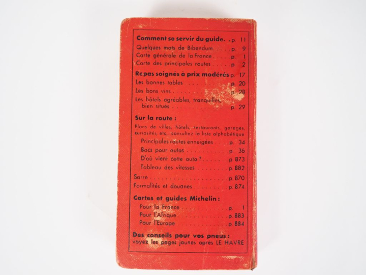 MICHELIN.  Guide rouge 1956. (petits accidents et frottements, couvert