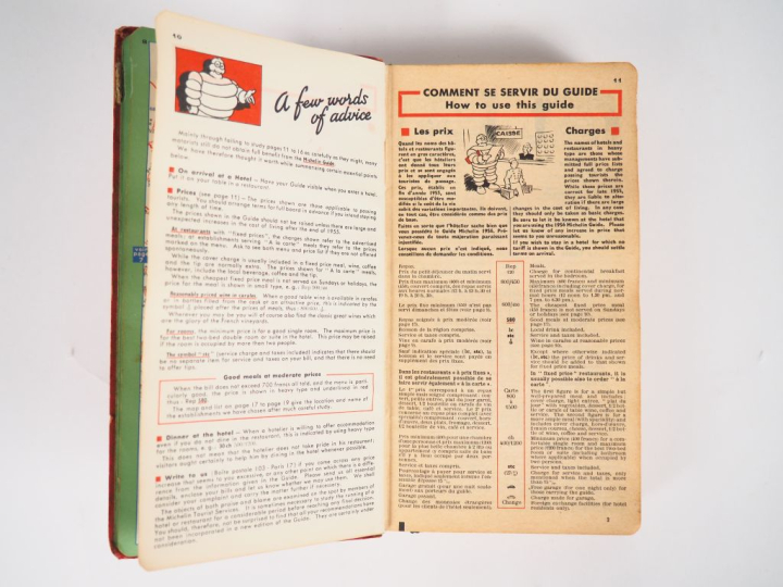 MICHELIN.  Guide rouge 1956. (petits accidents et frottements, couvert