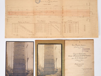 Vente aux enchères MICHELIN. Projet de construction d'une cheminée de 60 mètres de hauteu