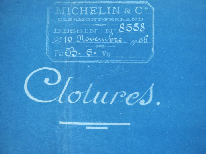 MICHELIN. Quatre différents plans :  - deux plans de clôture datés du 