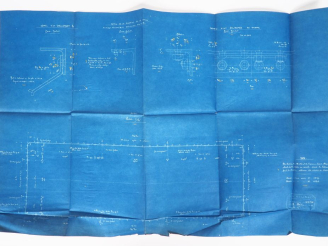 Vente aux enchères MICHELIN. Six différents plans de la piscine  de l' A.S.M. (1921). (ét