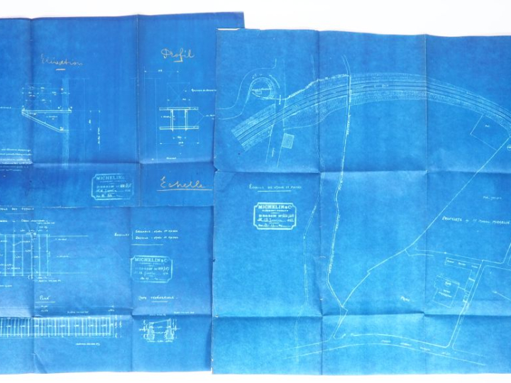 MICHELIN. Trois différents plans de la propriété de Monsieur Marcel Mi