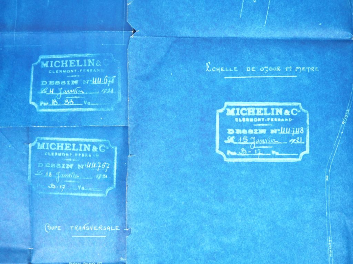 MICHELIN. Trois différents plans de la propriété de Monsieur Marcel Mi