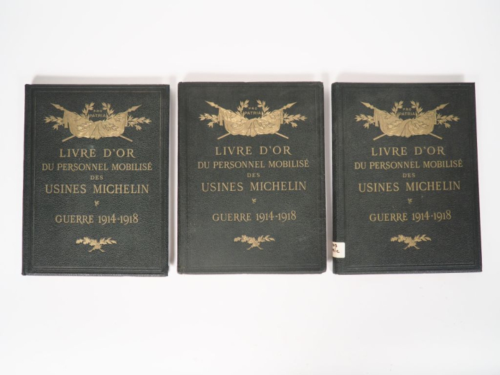 MICHELIN. Lot de livres sur la grande guerre : - Cinq guides illustrés