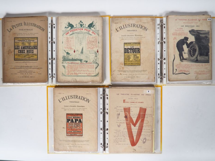 MICHELIN, "Le théâtre illustré du pneu". Lot important de fascicules d