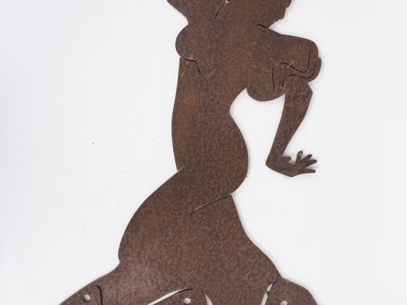 Sculpture en fer découpé. "la sévillane"  H. 79 cm