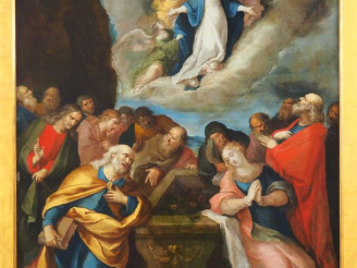 Vente aux enchères Frans FRANCKEN (vers 1581-1642) L'Assomption de la Vierge Cuivre Haute