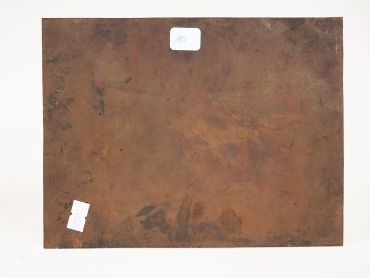 Ecole Flamande du XVIIe "La Visitation" Cuivre Hauteur : 16,7 cm Large