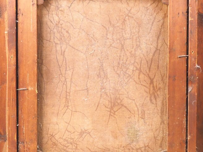 Adolf Michael BOEHM. "Jeune mendiant". Huile sur toile, signée en bas 