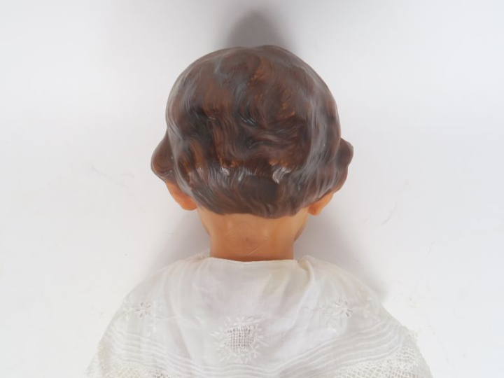 Très beau et grand bébé Claudinet de Marc SNF en celluloïd les yeux so