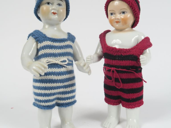 	Frozen Charlotte bébé de bain en porcelaine vernissée fabrication réc