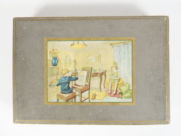 	Joli coffret de couleur Bourgeois aîné Paris Circa 1920 coffret pour 